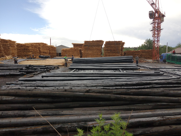 防腐油木桿、防腐油炸桿7